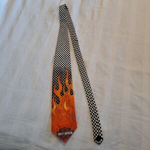 Harley Davidson men's neck tie, Racing Flames, from 2000